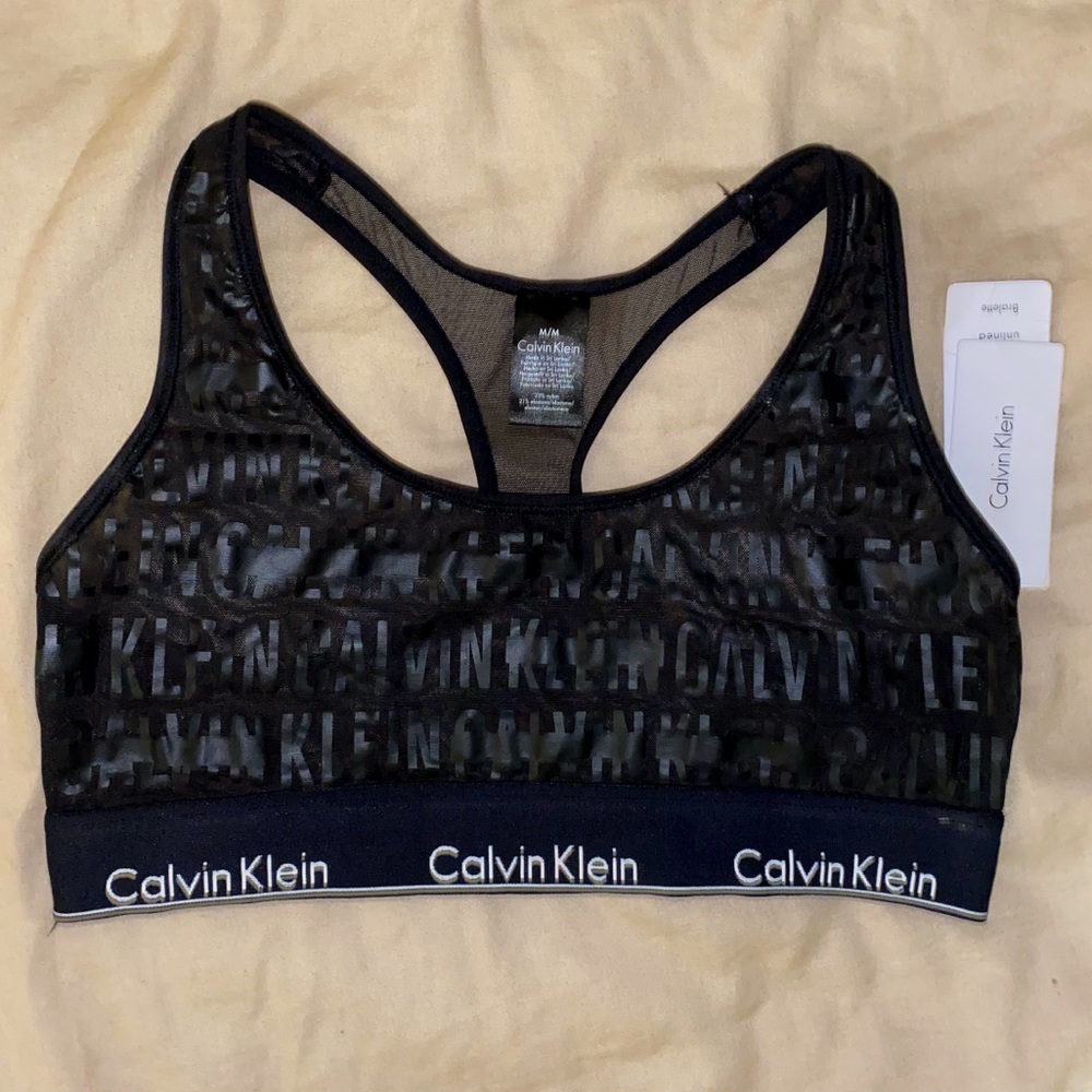 Calvin Klein Sheer Logo Bralett